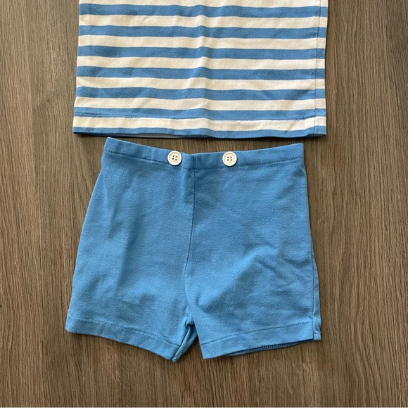 VINTAGE BABY Sears Matching Blue Nautical Set T-shirt and Shorts - Picture 3 of 6